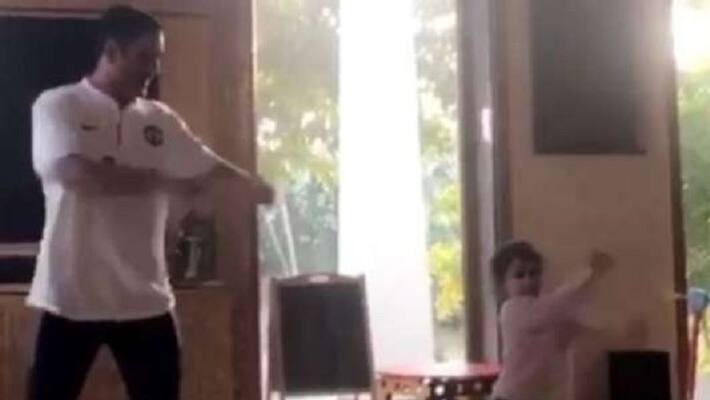 dhoni learn dance from his daughter dhoni learn dance from his daughter