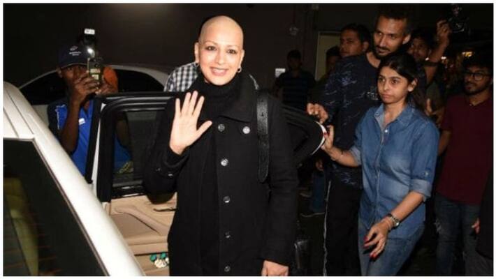 sonali bandre returns from newyork sonali bandre returns from newyork