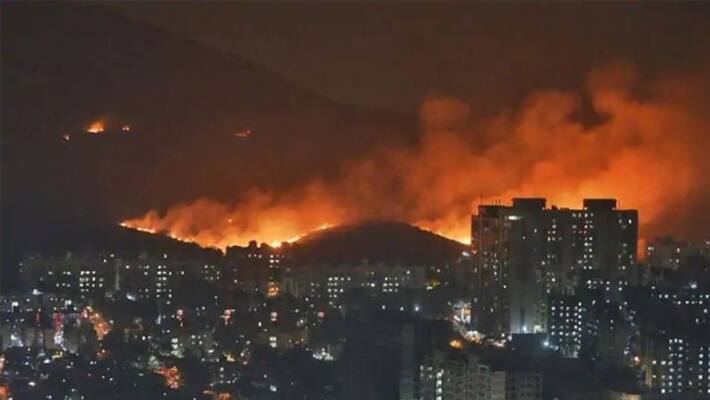massive fire near Mumbai massive fire near Mumbai