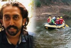 Kerala-based man Sandeep missing Chikkamagalur Hariharpur-Tunga river karnataka video
