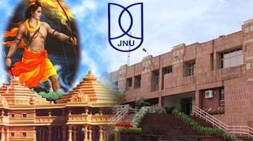 Sangh rally supports Ram mandir issue inside JNU campus left-liberal brigade takes cover