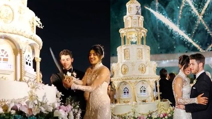 Priyanka Chopra and Nick Jonas 18-foot wedding cake Priyanka Chopra and Nick Jonas 18-foot wedding cake