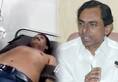 Telangana assembly election man cuts tongue praying return Chandrashekar Rao CM  video
