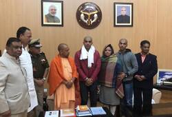 Bulandshahr Violence UP cm yogi adityanath meet inspector subodh kumar family