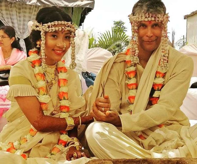 Milind Soman and Ankita Konwar- The two held a traditional Maharashtrian wedding in Alibaug on April 22. The wedding was highly controversial due to the alleged age gap of 26 years between the couple.