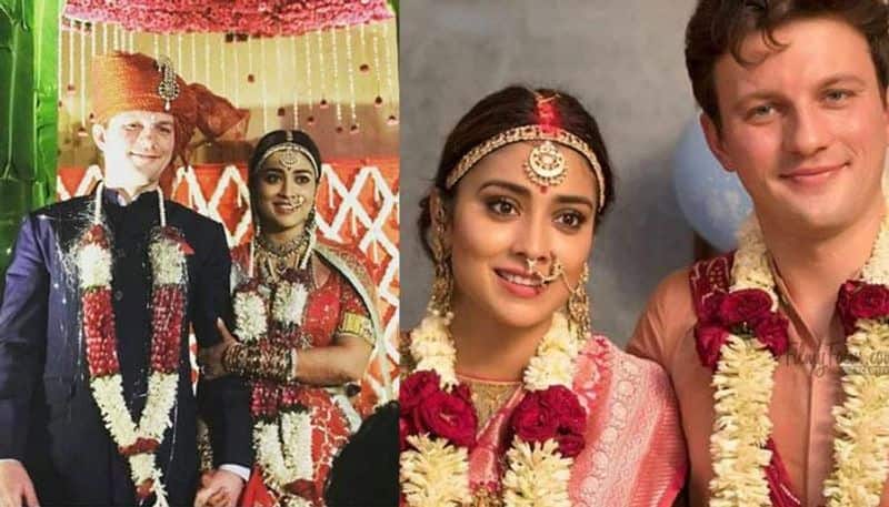 Andrei Koscheev and Shriya Saran- The actor married her Russian boyfriend in Mumbai on March 12 which was followed by a grand reception in Udaipur