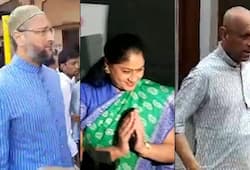 Telangana Assembly election Revanth reddy Owaisi Vijayasanthi cast vote video