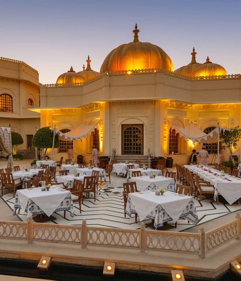 Udaivilas offers luxury dining serving international and Indian cuisines. The property also has bespoke private dining venues.