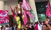 Telangana poll results 2018: After massive lead, TRS supporters celebrate outside party office