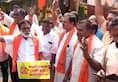 Ayyappa devotees protest against Pinarayi Vijayan in Tamil Nadu