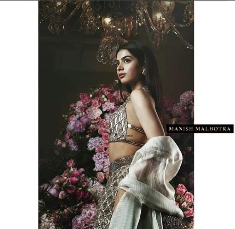 Younger sister Khushi Kapoor got the birth date of her late mother inked that netizens spotted in a shoot for designer Manish Malhotra.