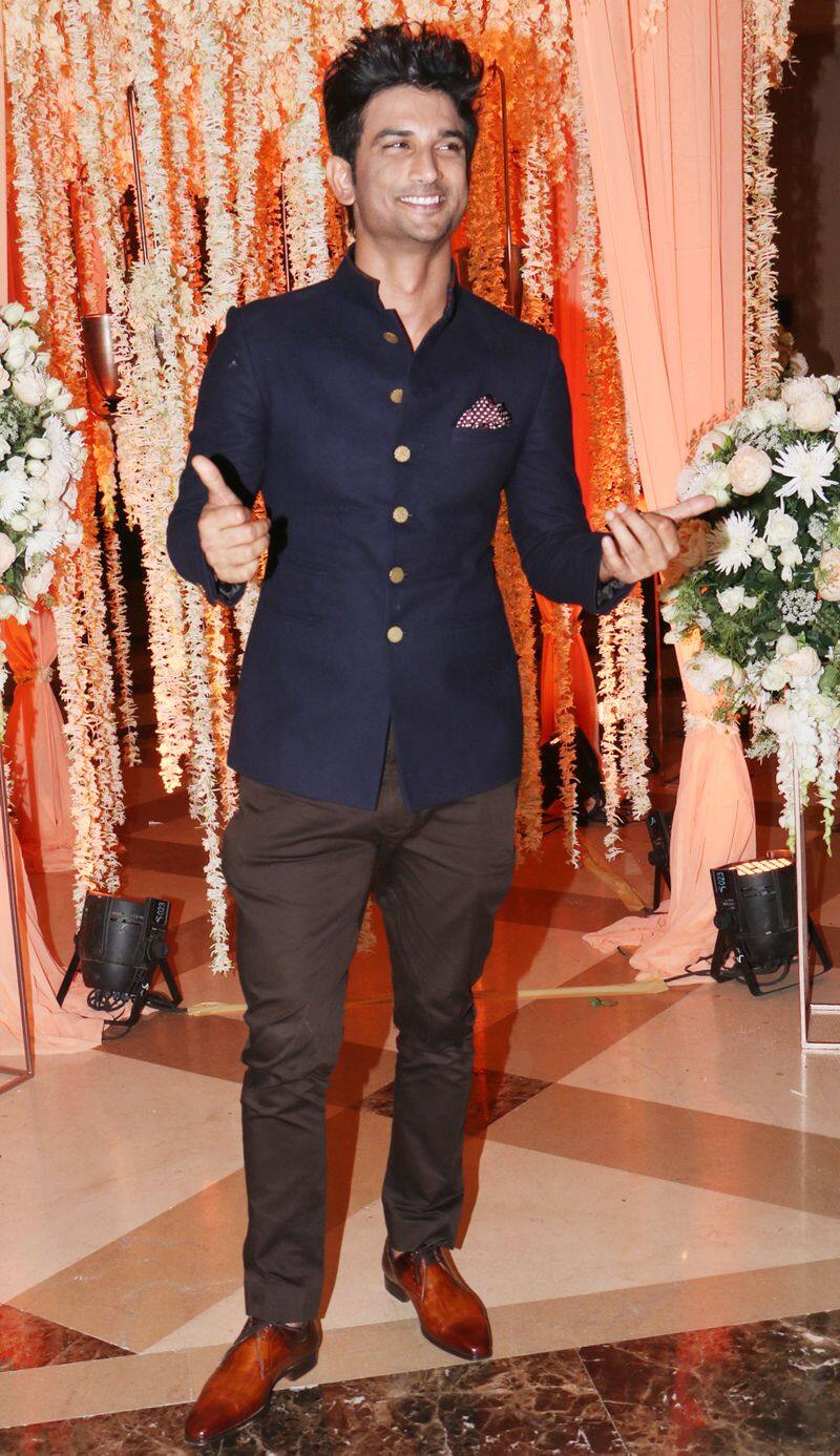 Sushant Singh Rajput also arrived in great spirits for the producer Dinesh Vijan's wedding in Mumbai.