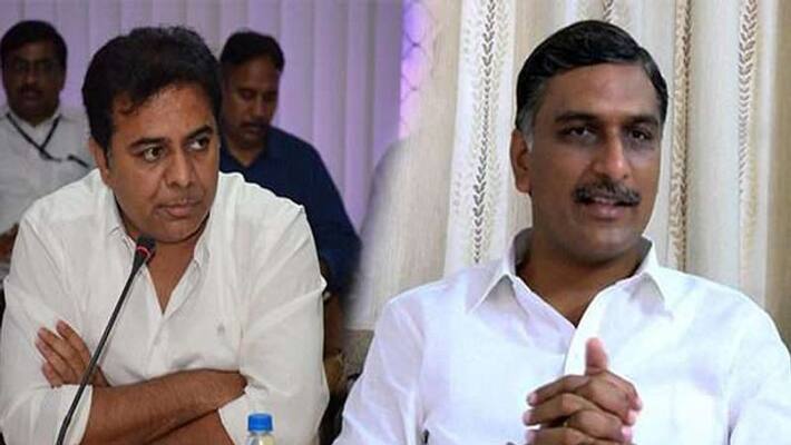 trs working president KTR praises ex minister harish rao trs working president KTR praises ex minister harish rao