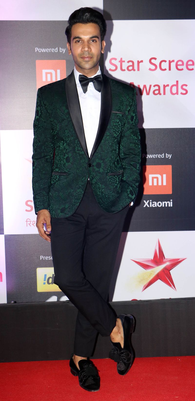 Rajkummar Rao added a pop of colour to the tuxedo brigade.