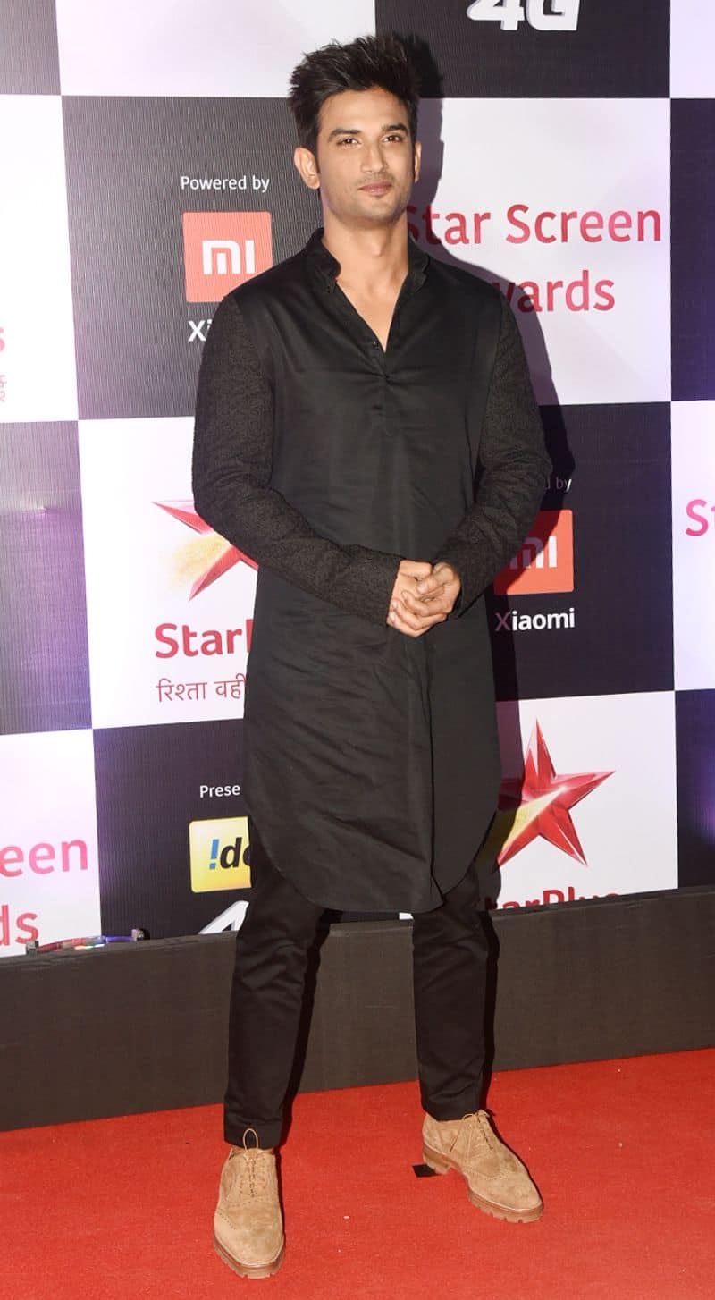 Sushant Singh Rajput rocks an Indo-western outfit that looks like a hybrid take on pathan suit and shirt.