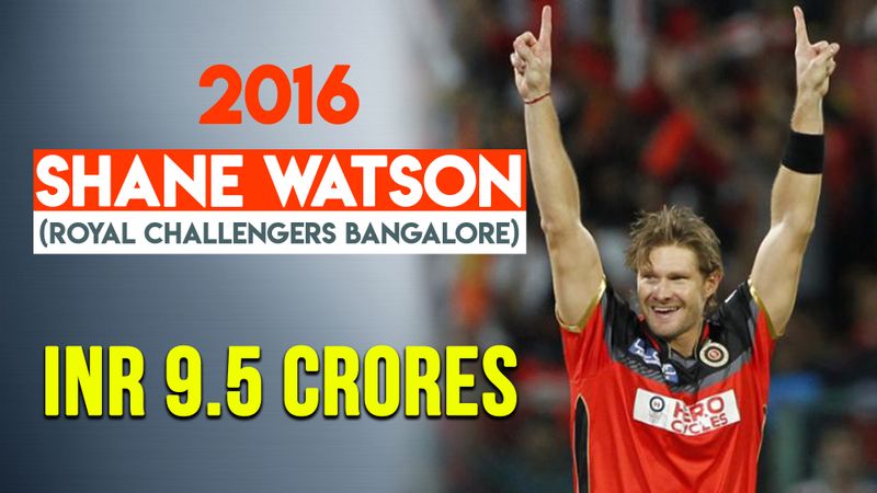 ರಾಯಲ್ ಚಾಲೆಂಜರ್ಸ್ ಬೆಂಗಳೂರು ತಂಡ ಆಸೀಸ್ ಆಲ್ರೌಂಡರ್ ವ್ಯಾಟ್ಸನ್’ರನ್ನು 9.5 ಕೋಟಿ ನೀಡಿ ಖರೀದಿಸಿತ್ತು.