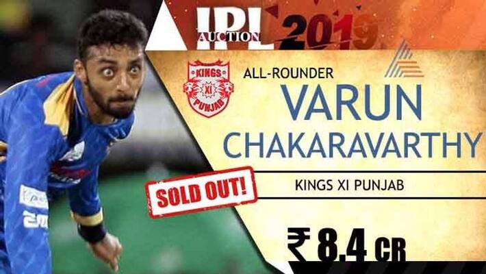 punjab team purchased tamilnadu mystery spinner varun chakravarthy for highest cost punjab team purchased tamilnadu mystery spinner varun chakravarthy for highest cost