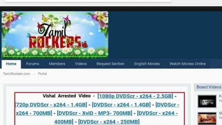 vishal arrest news in tamil raockers vishal arrest news in tamil raockers