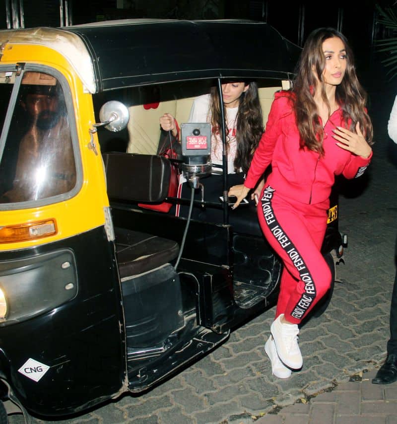 The India's Got Talent judge, Malaika was rocking a designer Fendi tracksuit for the ride.