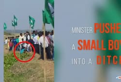 Watch Odisha agriculture minister pushes boy into ditch video goes viral