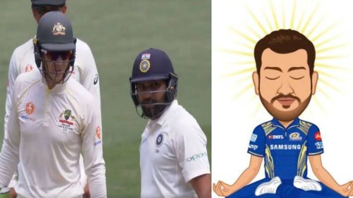 australian skipper tim paine sledges rohit sharma in melbourne test australian skipper tim paine sledges rohit sharma in melbourne test