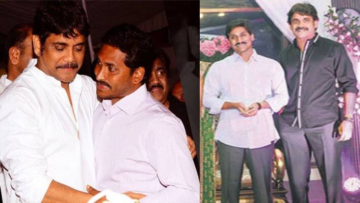 actor akkineni nagarjuna meets ys jagan actor akkineni nagarjuna meets ys jagan