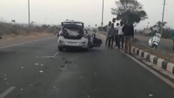 Karnataka 2 car accident... 6 killed, 4 injured Karnataka 2 car accident... 6 killed, 4 injured