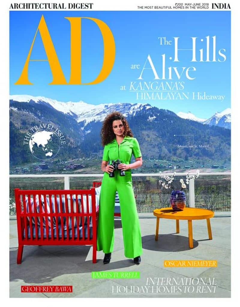 Kangana Ranaut gave an inside glimpse at her Manali abode in the May issue of Architectural Digest.