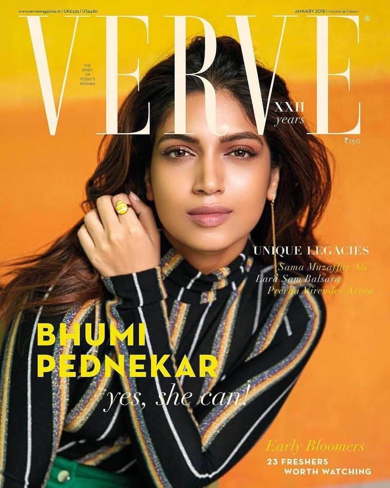 The January issue of Verve magazine is taken over by none other than Bhumi Pednekar.