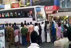 Keralala Infuriated violation Sabarimala sanctum Ayyappa devotees observe strike protests violence rock Kerala