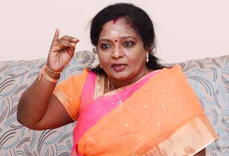The DMK gave the title 'Lady Superstar Tamilisai..'!
