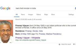 Google awards Pinarayi Vijayan bad chief minister