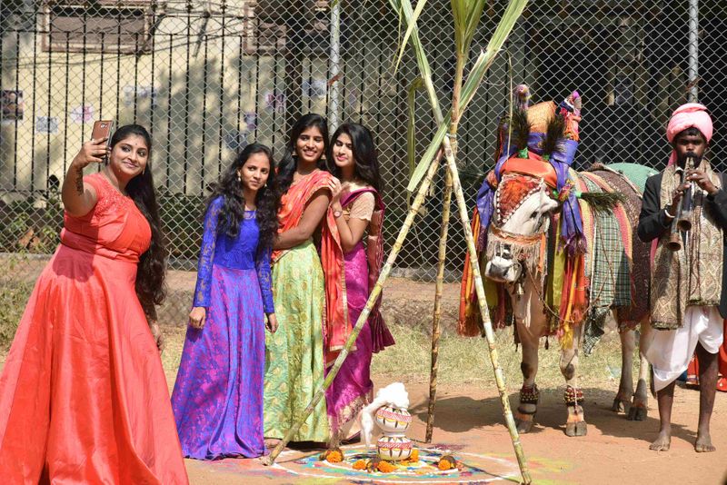 Sankranthi Sambaralu at Narayanguda Jahnavi College