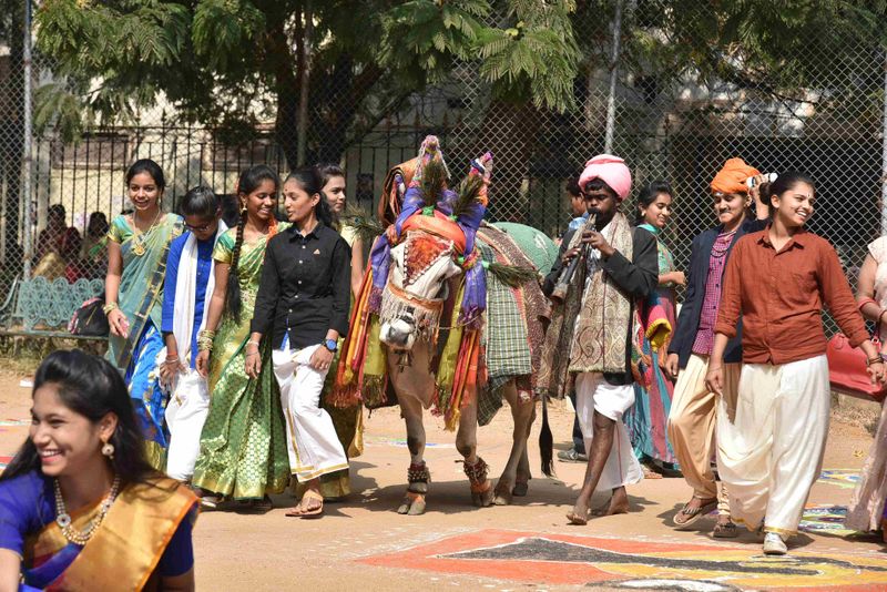 Sankranthi Sambaralu at Narayanguda Jahnavi College