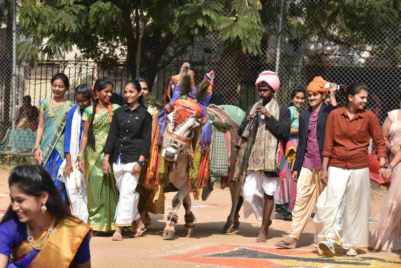 Sankranthi Sambaralu at Narayanguda Jahnavi College