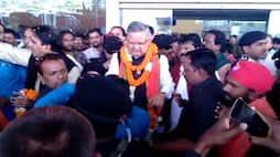 Raman singh Grand welcome after returning from delhi