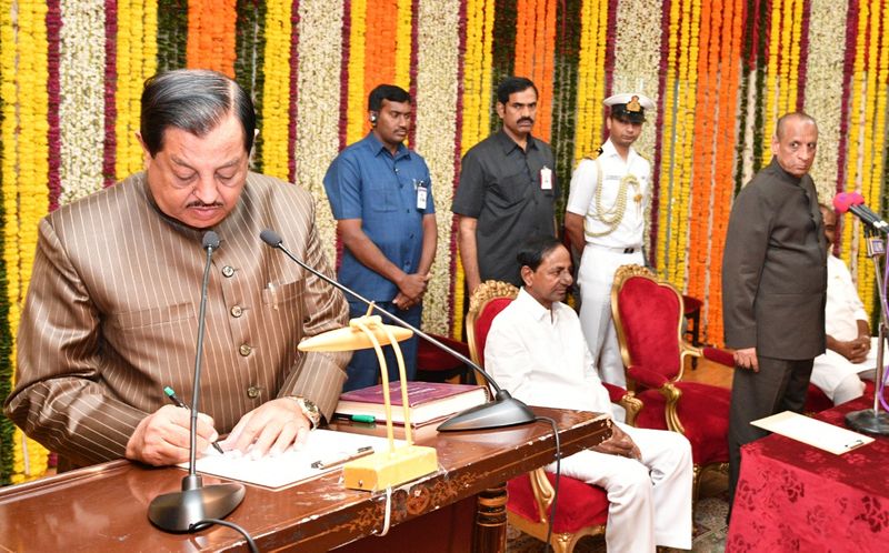 Telangana Protem speaker swears -in
