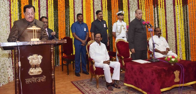 Telangana Protem speaker swears -in