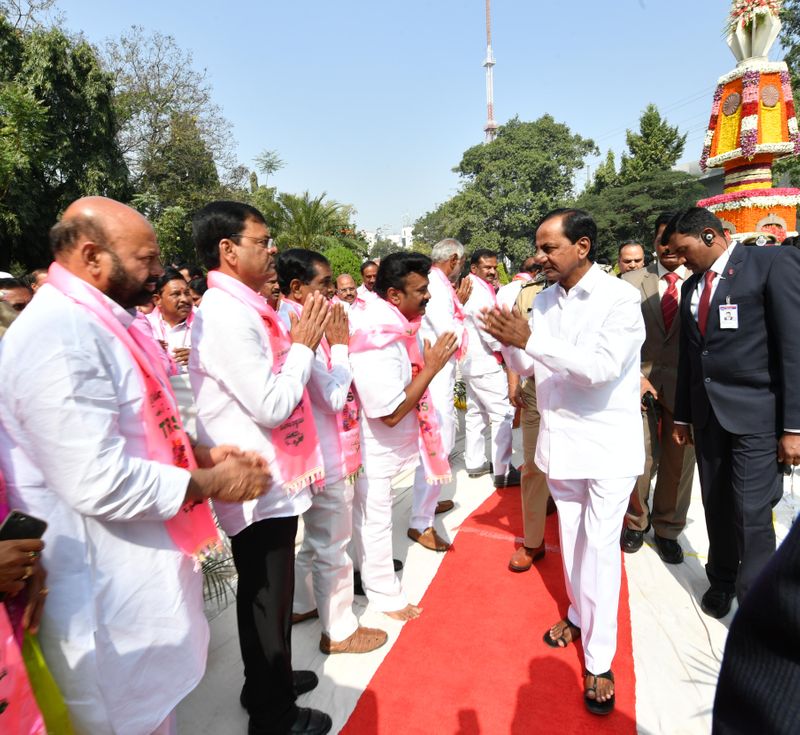 KCR at gun park before going to assembly