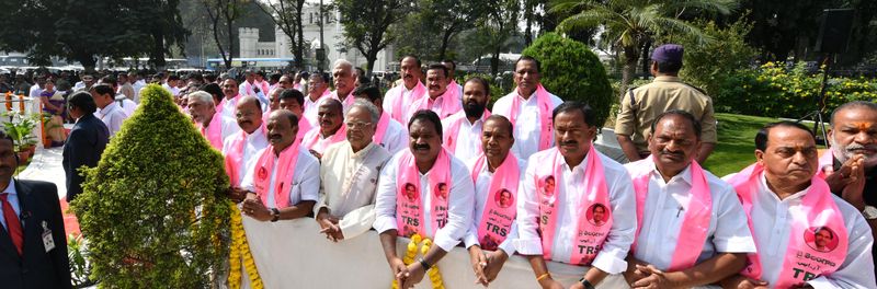 KCR at gun park before going to assembly