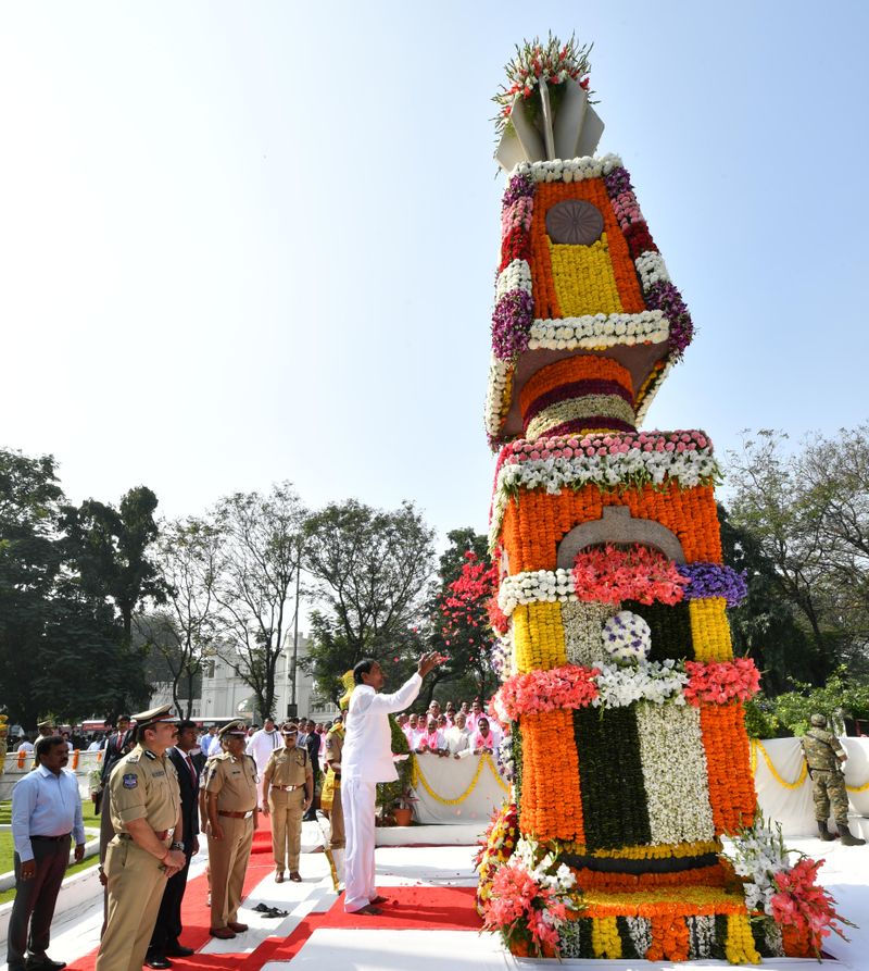 KCR at gun park before going to assembly