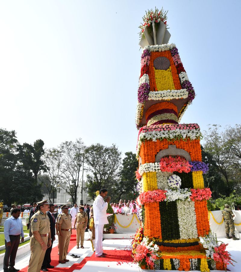 KCR at gun park before going to assembly