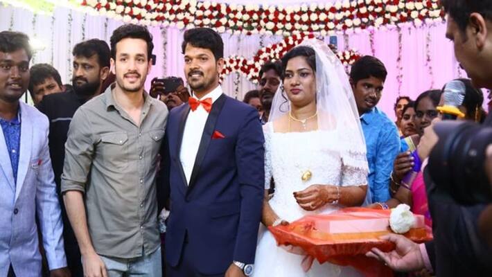 Akhil Akkineni attended his Personnel Staff Mouses Marrigage Akhil Akkineni attended his Personnel Staff Mouses Marrigage