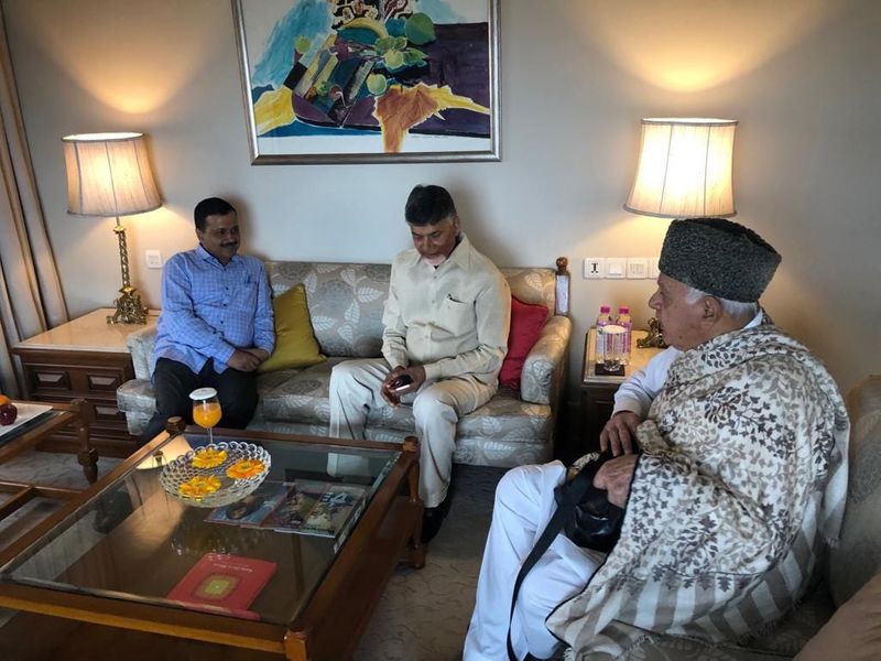 Chandrababu in for inited India rally