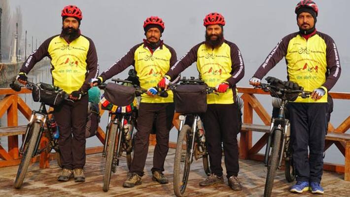 Teachers bicycle tour to Kashmir to kanyakumari for environmental protection Teachers bicycle tour to Kashmir to kanyakumari for environmental protection