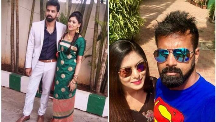 Cricketer NC Aiyappa marries actress Anu Poovamma Cricketer NC Aiyappa marries actress Anu Poovamma