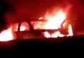 Car cought fire in MP
