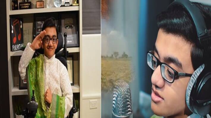 Specially-abled Indian-origin teenager Sparsh Shah to sing Jana Gana Mana at Howdy Modi event Specially-abled Indian-origin teenager Sparsh Shah to sing Jana Gana Mana at Howdy Modi event