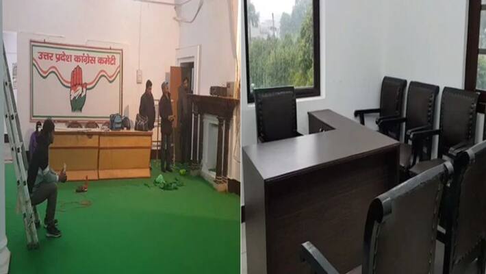 125 year old congress office cleaned for priyanka gandhi at up congress 125 year old congress office cleaned for priyanka gandhi at up congress