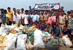 Tamil Nadu students clean Krusadai Island on Republic Day